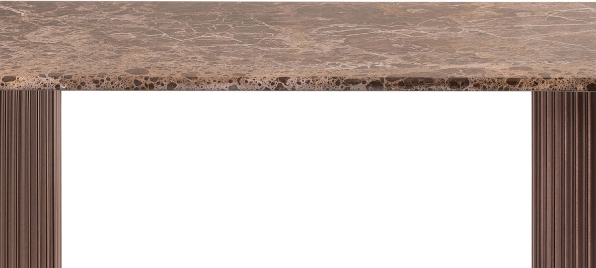 Cindra Genuine Marble Top And Iron Base Console Table