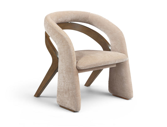 Riven Fabric Upholstered Dining Chair