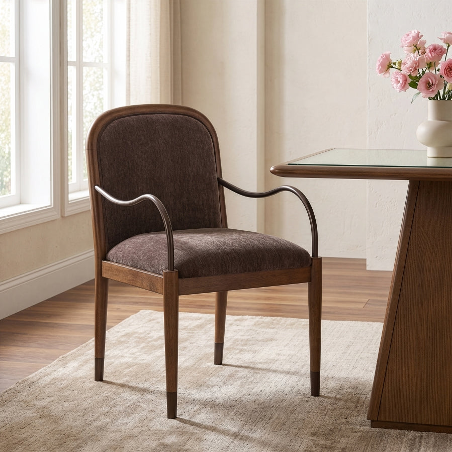 Cambria Fabric Upholstered Dining Arm Chair