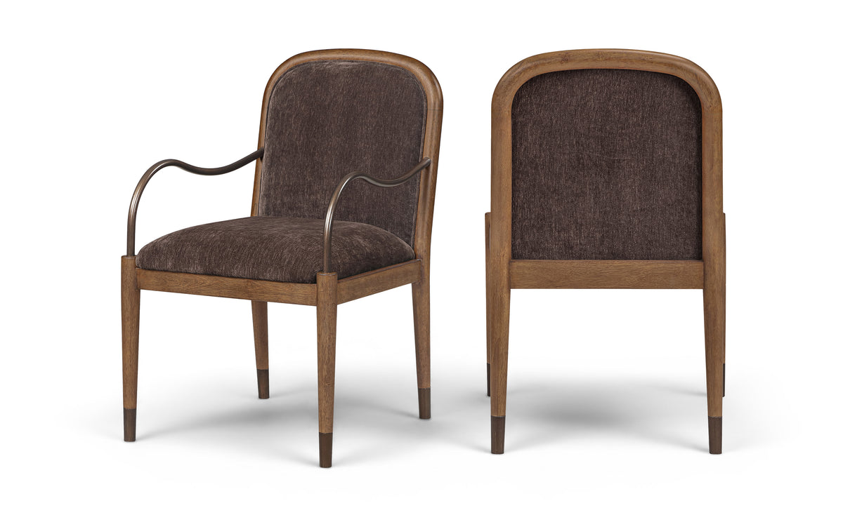Cambria Fabric Upholstered Dining Arm Chair