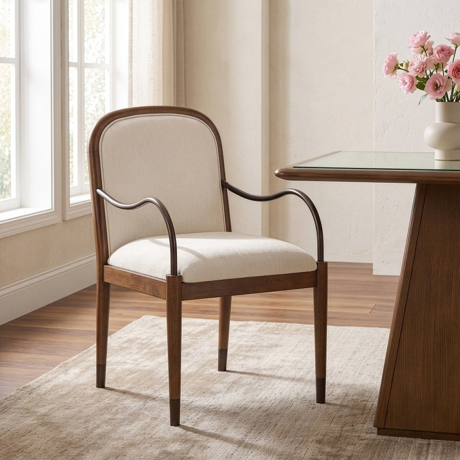 Cambria Fabric Upholstered Dining Arm Chair