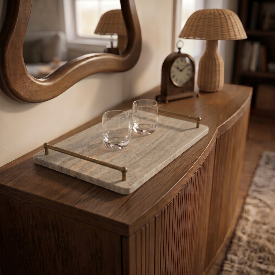 Nathan Travertine Decorative Tray