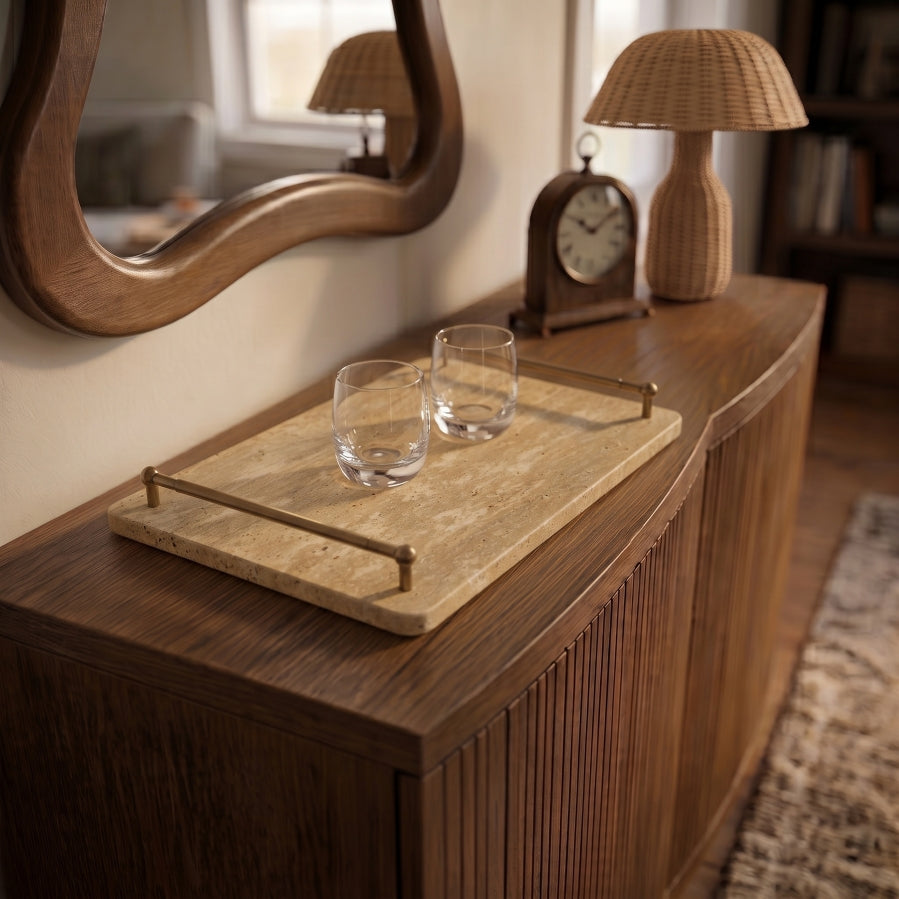 Nathan Travertine Decorative Tray
