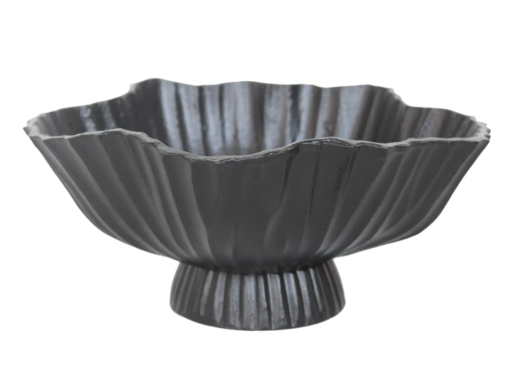 BREEVALE SET OF 2 BLACK BOWLS 7 (IN)