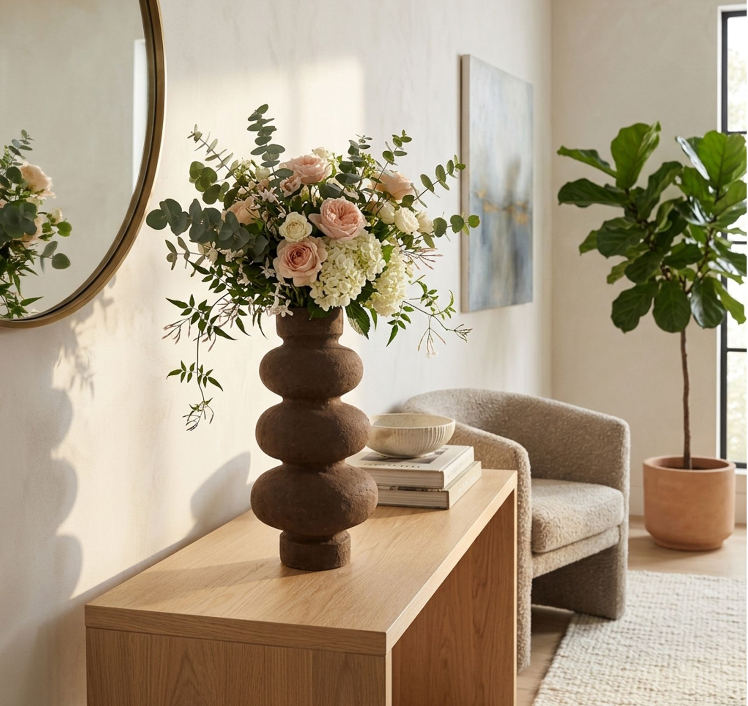 DOVERBROOK BROWN VASE 17 (IN)