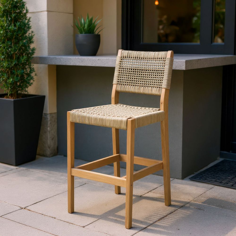 Taburete de bar Corde Beige