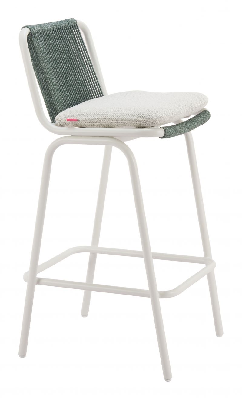 Luft Barstool White & Green