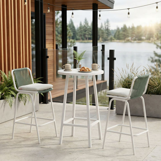 Luft Barstool White & Green