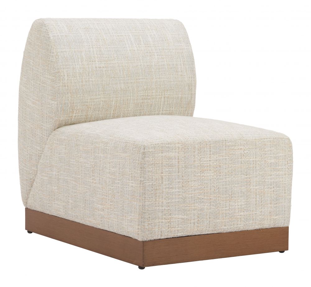 Christy Armless Chair Beige