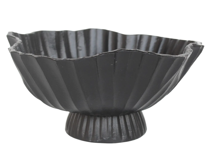 BREEVALE SET OF 2 BLACK BOWLS 7 (IN)