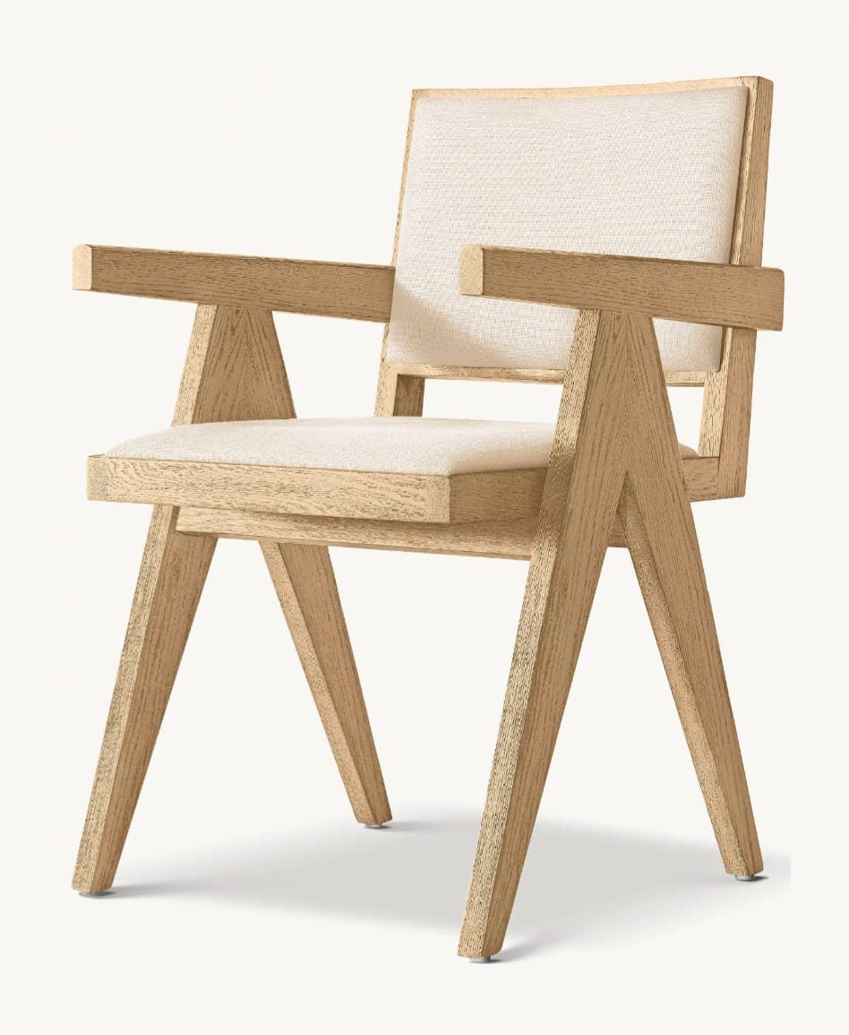 JAKOB FRAMED FABRIC DINING ARMCHAIR