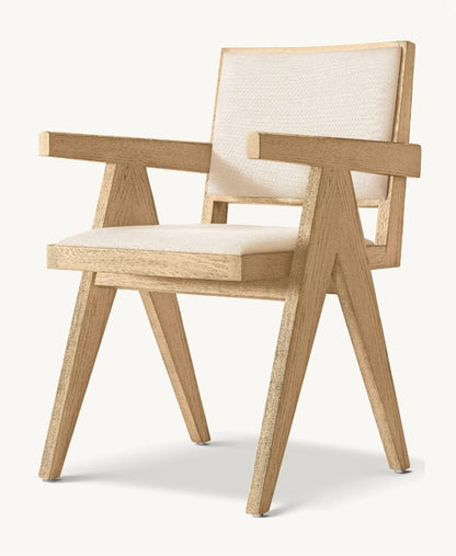 JAKOB FRAMED FABRIC DINING ARMCHAIR