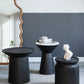 Black Wooden Pedestal Side Table