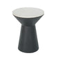 D16x20" Wood and Marble Pedestal Side Table 1EA/CTN