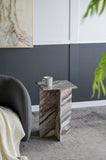 Decorative Geometric Marble Side Table