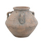 Tapered Terracotta Vase with Decorative Handles