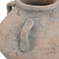 Tapered Terracotta Vase with Decorative Handles
