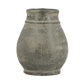 Rounded Terracotta Pitcher Vase with Earthy Green Finish