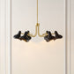 MYKOLA 6 LIGHT BLACK / BRASS CHANDELIER