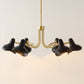 MYKOLA 6 LIGHT BLACK / BRASS CHANDELIER