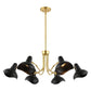 MYKOLA 6 LIGHT BLACK / BRASS CHANDELIER