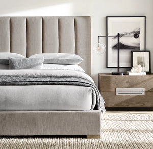 MODENA FABRIC VERTICAL CHANNEL PANEL PLATFORM BED