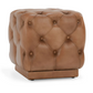 Briar Leather 19" Square Ottoman Tutor Brown