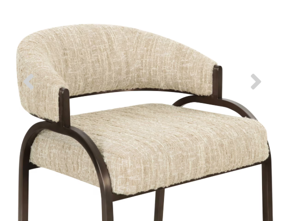 Tatum Cream Textured Performance Boucle Counter Stool