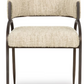 Tatum Cream Textured Performance Boucle Dining Chair
