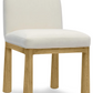 Tiara Cream Velvet Oak Dining Chair