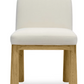 Tiara Cream Velvet Oak Dining Chair