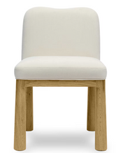Cargar imagen en el visor de la galería, Tiara Cream Velvet Oak Dining Chair
