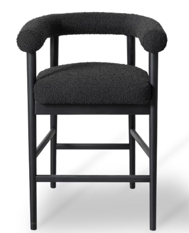 Spara Black Performance Boucle Counter Stool