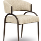 Tatum Cream Textured Performance Boucle Dining Chair