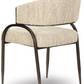 Tatum Cream Textured Performance Boucle Dining Chair