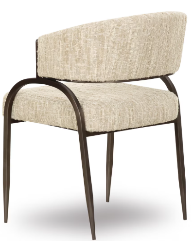 Tatum Cream Textured Performance Boucle Dining Chair