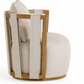 Paolo Cream Textured Weave Swivel Chair