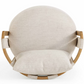 Paolo Cream Textured Weave Swivel Chair
