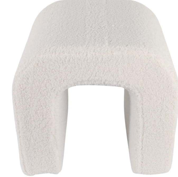 HUTTONMILL WHITE OTTOMAN 18 (IN)
