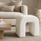 HUTTONMILL WHITE OTTOMAN 18 (IN)