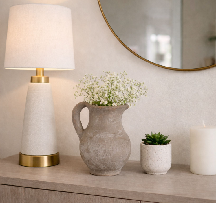 ELMONTSIDE GRAY VASE 8 (IN)