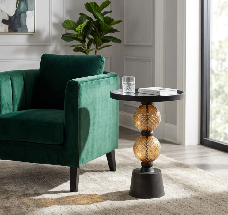 BROCKWAY BLACK TABLE 22 (IN)