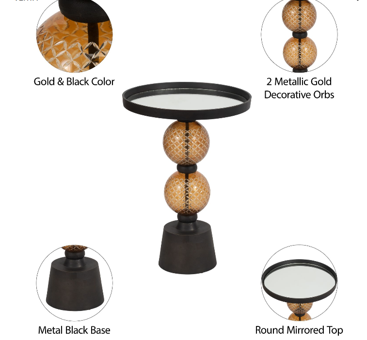 BROCKWAY BLACK TABLE 22 (IN)