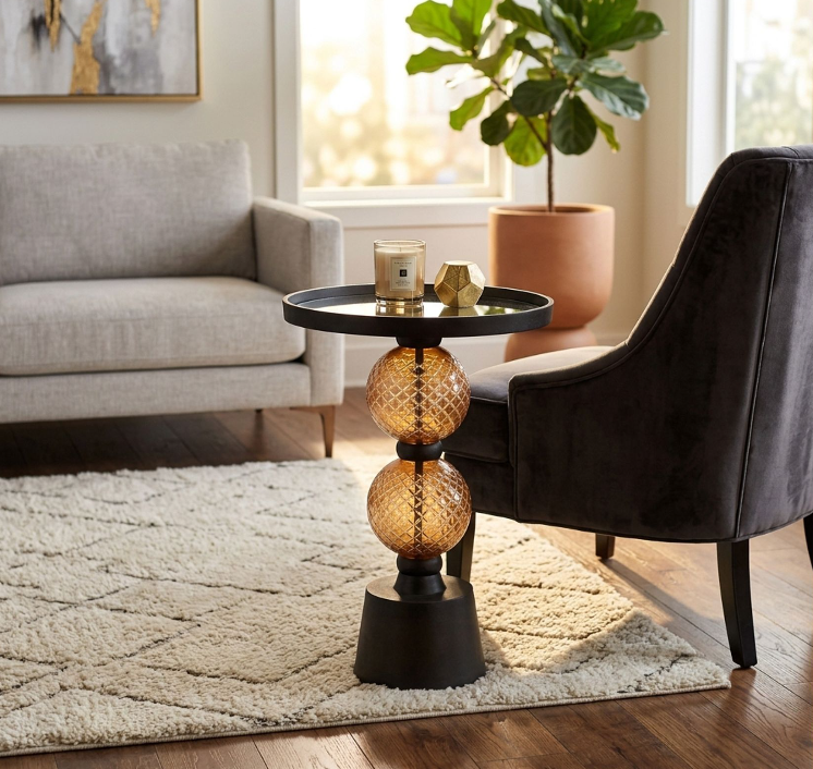 BROCKWAY BLACK TABLE 22 (IN)