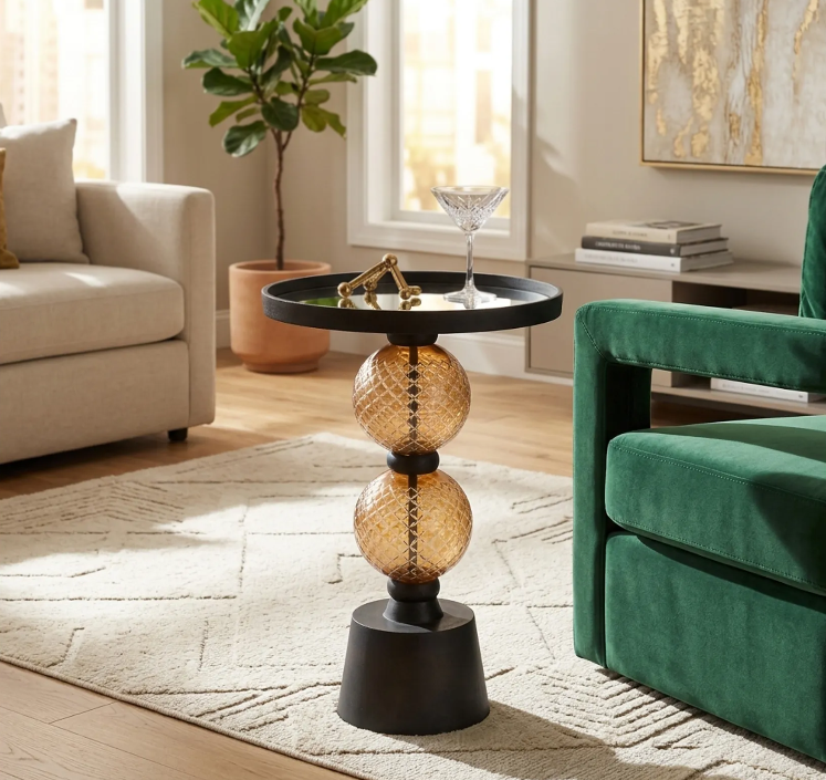 BROCKWAY BLACK TABLE 22 (IN)