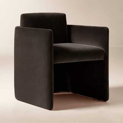 Carson Warm White Performance Fabric Dining Armchair
