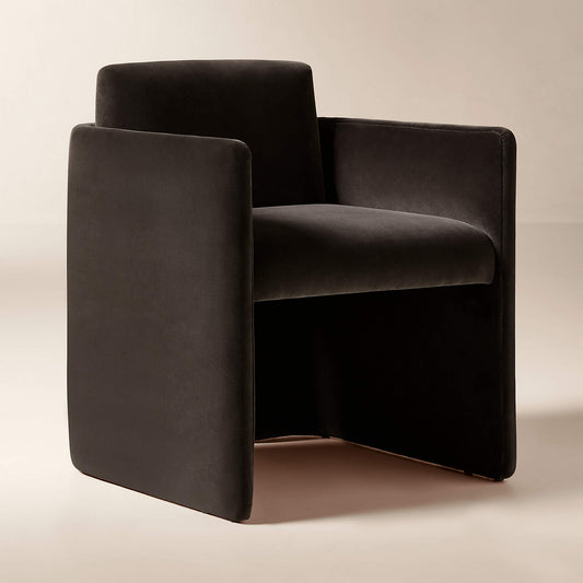Carson Warm White Performance Fabric Dining Armchair