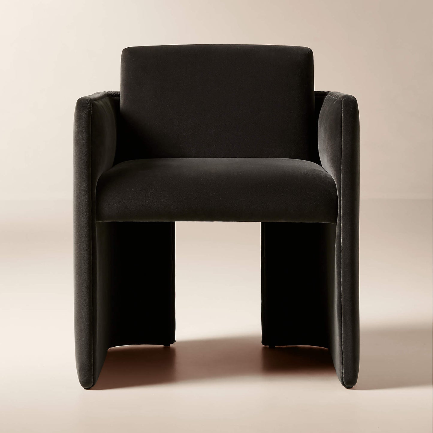 Carson Warm White Performance Fabric Dining Armchair