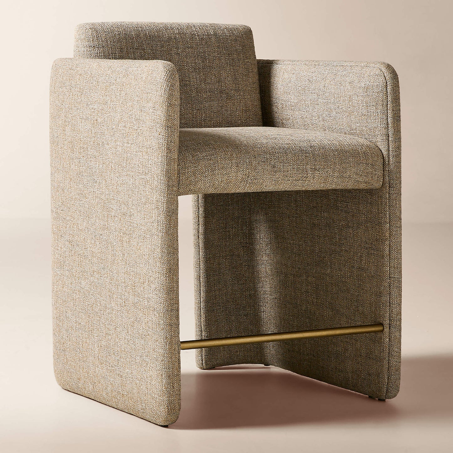 Carson Warm White Performance Fabric Counter Stool