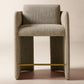 Carson Warm White Performance Fabric Counter Stool